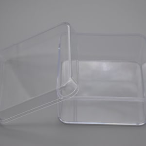 2PCS 85mmx85mmx50mm Square Clear Plastic Boxes,Boxes With Lid,Organizer Storage Boxes,Clear Display Cases,Transparent Container Boxes AB91