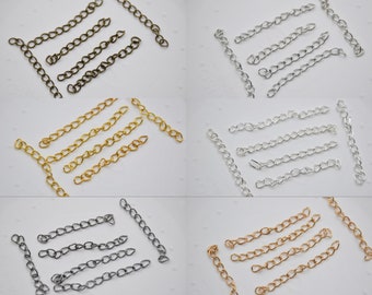 100 metal extension chain,extender chain,necklace chain,necklace extender,link chain-5cm