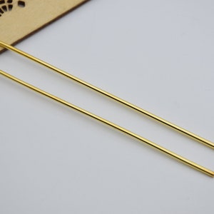 20 metal hair pin,simple hair fork,hair bun holder,U shaped hair pin,hair slide for hair,DIY bun pin,blank hair pin,hair accessories,110mm Gold