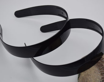 5 black plastic headband,25mm blank headband,plastic hair bands,DIY head craft,headband with teeth,hair accessories