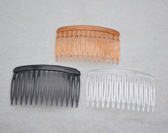 20 plastic hair comb,teeth hair comb for fascinators and millinery,wedding bridal hair combs,hair pin,hair accessory craft,72x45mm(14 teeth)