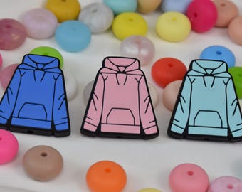 Hoodie Silicone Beads,Focal Bead,Gifts For Beadable Pens