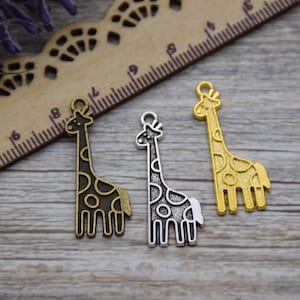 20 Giraffe African Safari Animal Charm Pendant Necklace Bracelet Earring 32mm*15mm