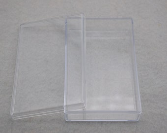 2PCS 120mmx75mmx25mm(height) Rectangle Clear Plastic Boxes,Box With Lid,Organizer Storage Clear Display Cases,Transparent Container Box AB72