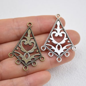 Metal Flower Drop Connector Loop Charm,Jewelry Making Crafts,Earring Necklace Pendant,Jewelry Findings,Jewelry Accessories,38mmx28mm