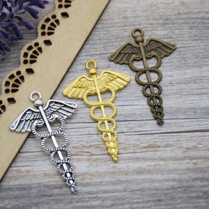10 Snake Charm Animal Charms Pendants Earring Necklace Bracelet Craft 50mm*30mm