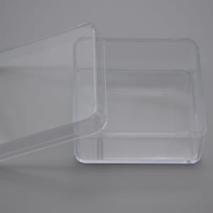 2PCS 60mmx60mmx30mm Square Clear Plastic Boxes,Boxes With Lid,Organizer Storage Boxes,Clear Display Cases,Transparent Container Boxes AB85