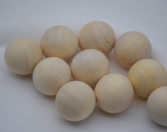 Bolas redondas de madera maciza de 20 mm, amuletos de madera natural, cuentas de madera sin terminar sin agujero, hallazgos de madera DIY, accesorios de joyería, artesanías de madera