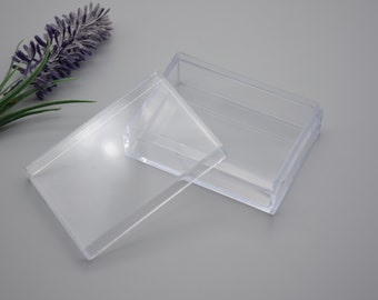 2pcs Rectangle Clear Plastic Box,transparent Plastic Box,container Box ...