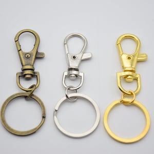 5 keychain with lobster clasp,key ring with swivel clasp,keychain hook,split ring,key holder,swivel clip,key ring clasp,charms keychain