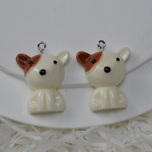 Dog Animal Resin Charms,Plastic Cabochon Jewelry Pendants,Keychain Supplies,Deco Fittings,Flat Back Earring Necklace Bracelet Accessory