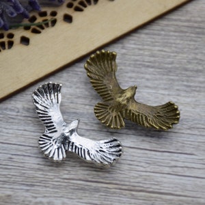 10 Fliegen Adler Tier Charm Anhänger Halskette Verzierung Armband Dekoration Ohrring Handwerk 35 mm * 20 mm