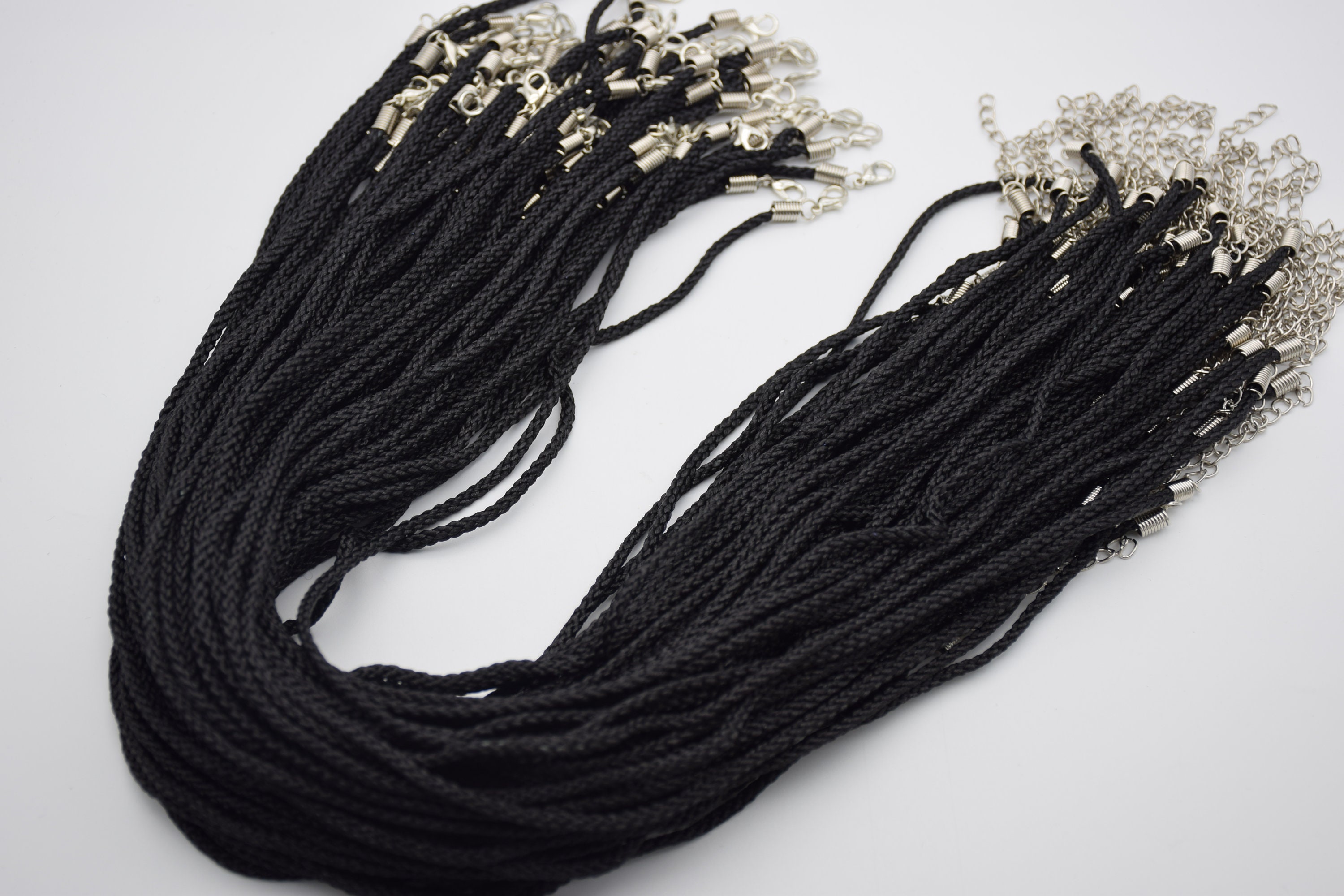 アクセサリー DOUBLE BEAM LINK ON SILKY CORD NECKLACE MiniDoubleBeamLinkwithWhitePav