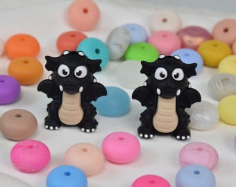 3D Dinosaur Silicone Beads,Animal Focal Bead,Gifts For Beadable Pens