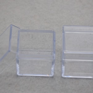6PCS 35mmx35mmx35mm Square Clear Plastic Boxes,Boxes With Lid,Organizer Storage Boxes,Clear Display Cases,Transparent Container Boxes AB66