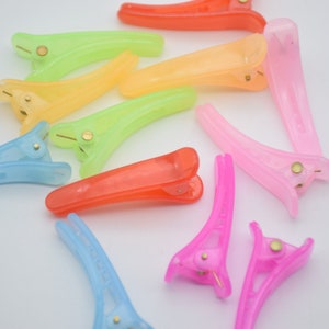 20 mix colors plastic alligator clips,alligator barrettes,hair clips,prong alligator clips with teeth,blank hair clips,hair accessories 36mm