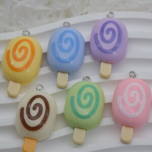 Ice Cream Bar Resin Charms,Flat Back Resin Cabochon Pendants,Jewelry Making Supply,Decoden Findings,DIY Jewelry Earring Necklace Bracelet