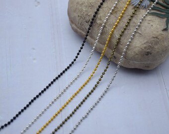 5 Meters 2.0mm metal ball chain,bead chain,delicate chain,metal chain,jewelry chain,necklace chain,bracelet chain