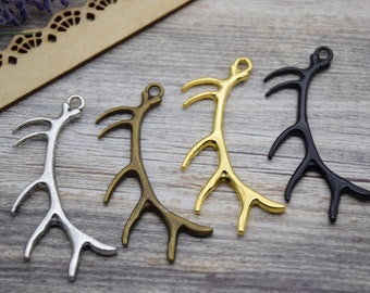 6 Deer Antler Animal Charm Pendant Animal Charms Pendants 66mm*32mm