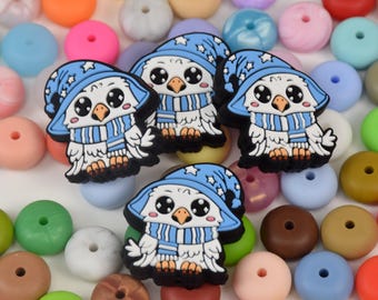 8 Stück Pinguin-Silikonperlen Bunt - Für Schmuck, Schlüsselanhänger & Girlanden
