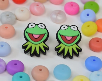 Cuentas de silicona de rana, cuentas focales de animales, regalos para bolígrafos con cuentas