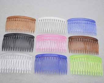 20 plastic hair comb,teeth hair comb for fascinators and millinery,wedding bridal hair combs,hair pin,hair accessory craft,72x45mm(14 teeth)