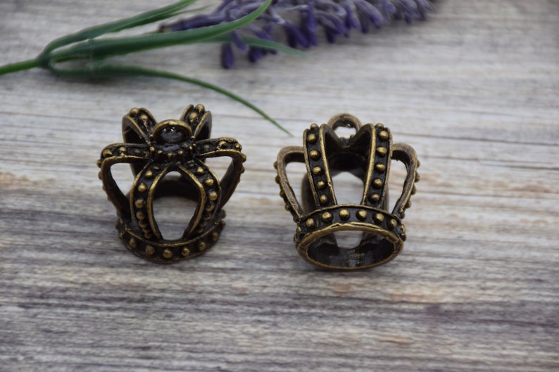 2 Crown Charm 3D Princess Crown Charm Queen Crown Charm Royal Charm Head Crown Charm Pendants Necklace Bracelet Earring 32mm*30mm*30mm CR28
