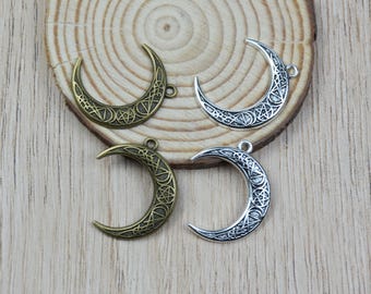 Metal Crescent Moon Star Charm,Earring Necklace Pendant,Jewelry Making Crafts,Jewelry Accessories
