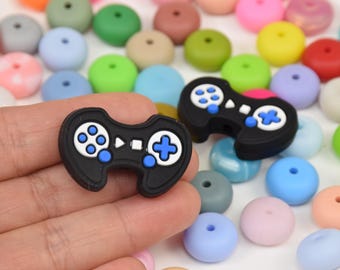 Gamepad Controller Focal Silicone Beads,DIY Focus Pen Bead,Gifts Charms,Jewelry Accessories,Craft Supplies,Wristlet,Keychain,Lanyard Beads