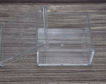 2PCS 70mmx64mmx37mm(height) Rectangle Clear Plastic Boxes,Box With Lid,Organizer Storage Clear Display Cases,Transparent Container Box AB129