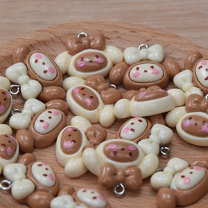 Colgante de resina de perro lindo de dibujos animados, encanto de animal de cachorro de plástico, accesorios de joyería de bricolaje, colgantes de collar de pulsera de llavero de pendiente, suministros de artesanía