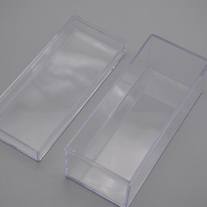 2PCS 120mmx50mmx50mm(height) Rectangle Clear Plastic Boxes,Box With Lid,Organizer Storage Clear Display Case,Transparent Container Box AB112