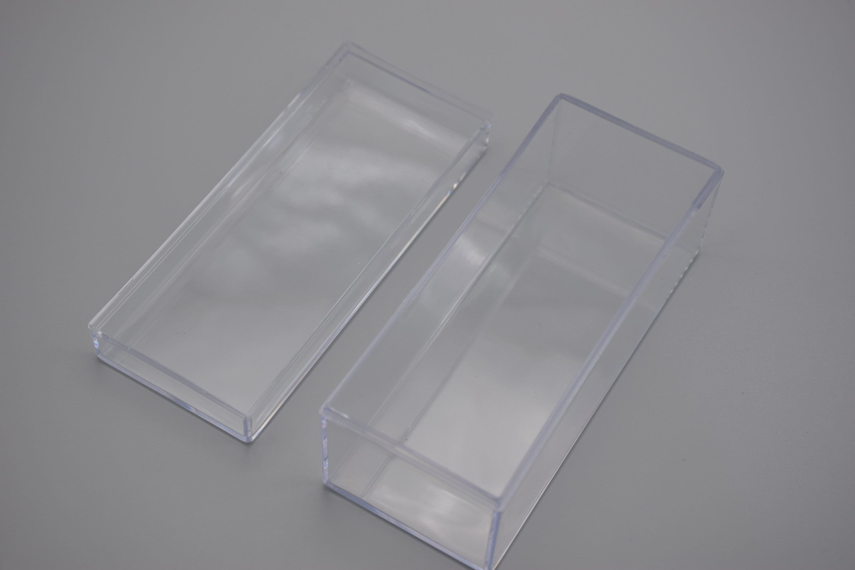 2PCS 120mmx50mmx50mm(height) Rectangle Clear Plastic Boxes,Box With Lid,Organizer Storage Clear Display Case,Transparent Container Box AB112