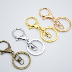5 keychain with lobster clasp,key ring with swivel clasp,keychain hook,split ring,key holder,swivel clip,key ring clasp,charms keychain