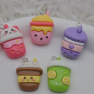 Drink Bottle Cup Resin Charms,Flat Back Resin Cabochon Pendants,Jewelry Making Supply,Decoden Findings,DIY Jewelry Earring Necklace Bracelet