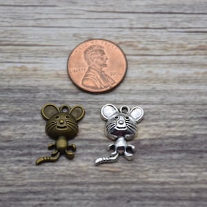 10 Metal Mice Rat Mouse Charms Pendants 20mm*14mm