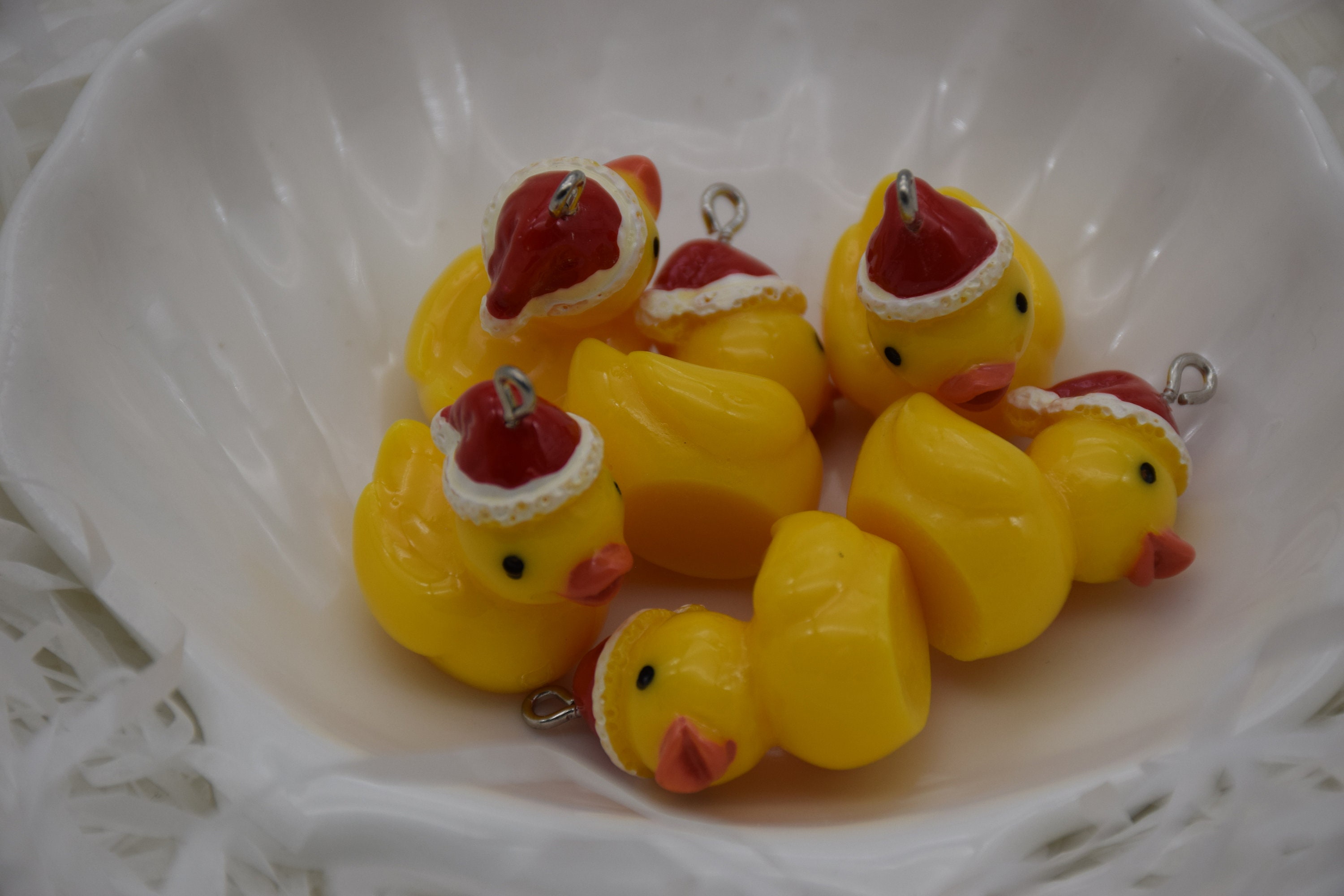 10 Resin/Plastic Yellow Chicken Chick Cabochons,Christmas Tree Ornament,Party Decoration,Kawaii Decoden Cute Animal Charms,30mmx23mm