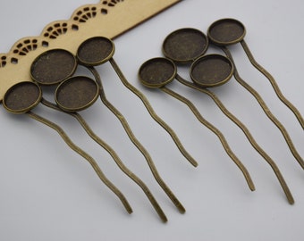 5 metal hair comb with pad,blank wedding bridal hair barrette,teeth hair pins hair clips hair fork hair picks,hair accessories,99x56mm