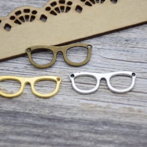 20 Ciondoli per occhiali, occhiali da lettura, ciondoli per occhiali, ciondoli per occhiali, ciondolo per collana, braccialetto, orecchino, 28 mm*10 mm