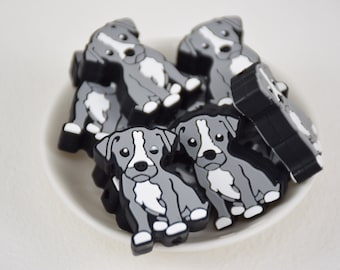 Contas de silicone com estampa de cachorro de desenho animado, Contas de caneta faça você mesmo no atacado, Contas de berloques para presentes, Acessórios de joalheria, Suprimentos para artesanato, Pulseira, Chaveiro, Cordão