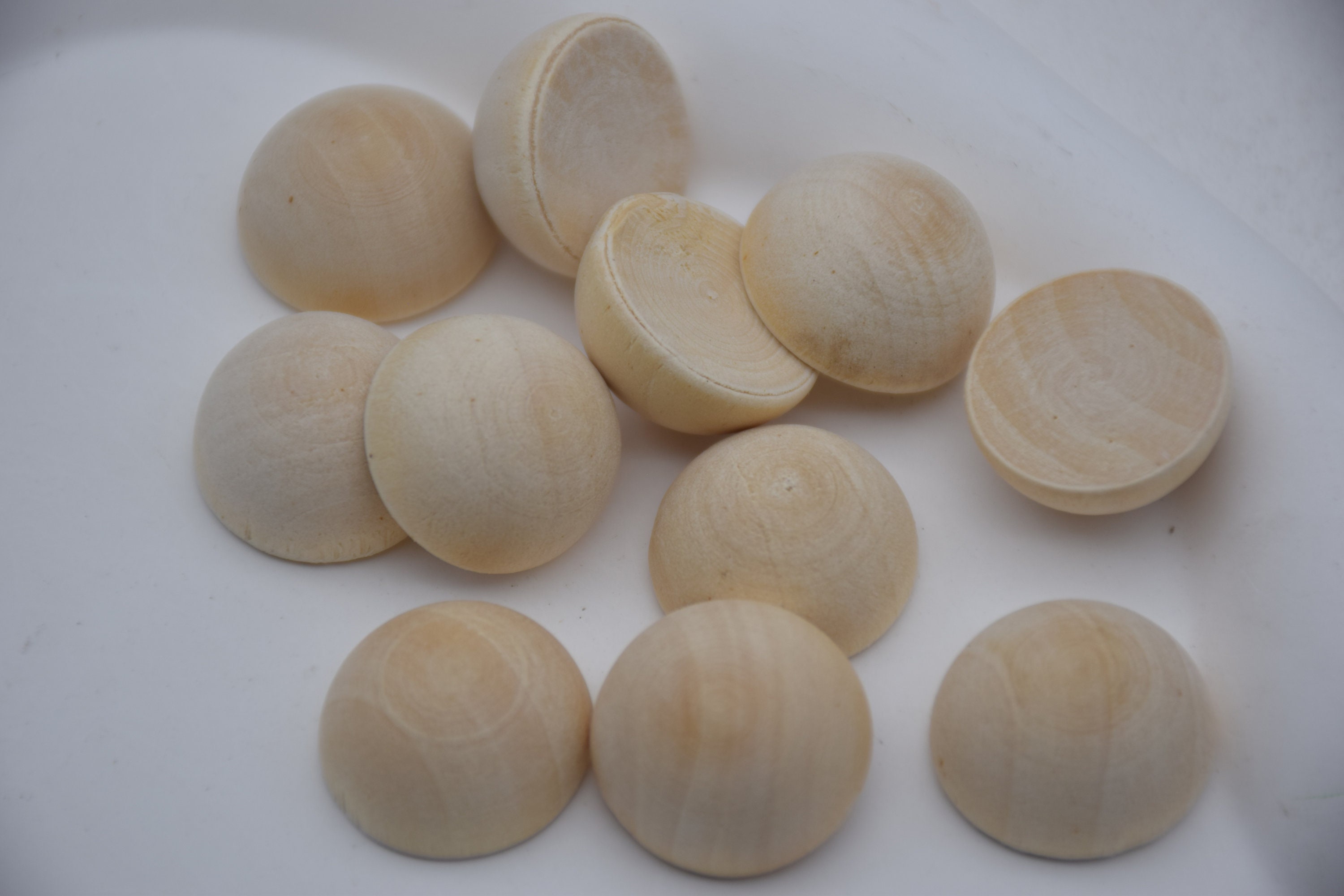 10mm to 75mm Natural Wooden Craft Half Balls/Spheres Wood Semicircle  Semi-circle