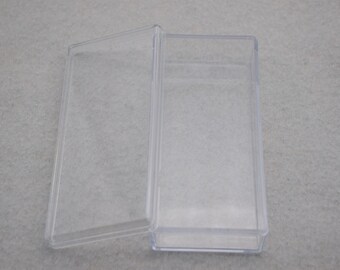 2PCS 110mmx50mmx25mm(height) Rectangle Clear Plastic Boxes,Box With Lid,Organizer Storage Clear Display Cases,Transparent Container Box AB71