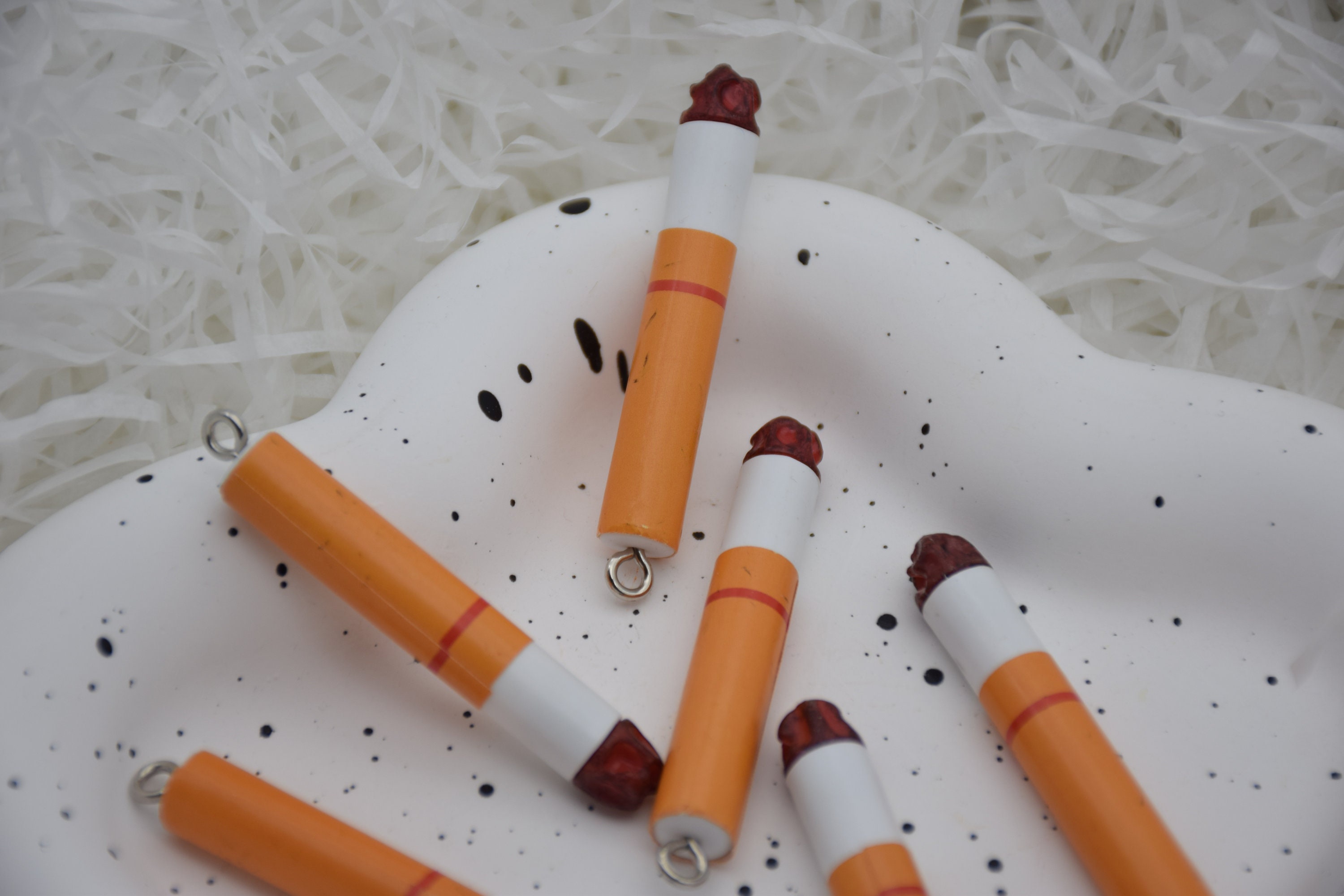 Cigarette Smoke Resin Charms,Resin Pendants,Jewelry Making Supplies,Decoden  Findings,DIY Jewelry Earring Necklace Bracelet