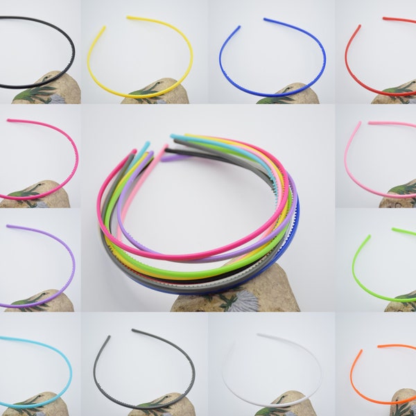 50 plastic headband,4mm thin blank headband,plastic hair bands,DIY head craft,headband with teeth,hair accessories