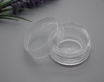 10 pièces 40 mm x 20 mm (hauteur) boîtes rondes en plastique transparent, boîte avec couvercle, boîte de rangement pour organiseur, vitrines transparentes, boîte conteneur transparente AB50