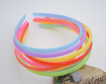 50 mix colors plastic headband,9mm pastel translucent blank headband,plastic hair bands,DIY head craft,headband with teeth,hair accessories
