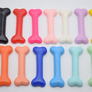 10pcs 55mmx20mm mix color resin/plastic dog bone/bone charm