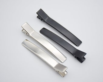 20 metal alligator clips,alligator barrettes,hair clips,prong alligator clips with teeth,blank hair clips,hair accessories 80mmx11mm