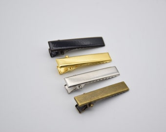 20 metal alligator clips,alligator barrettes,hair clips,prong alligator clips with teeth,blank hair clips,hair accessories 32mmx6mm