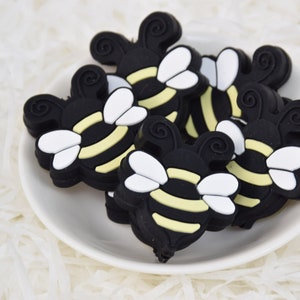 Honeybee Bee Insect Focal siliconen kralen, doe-het-zelf pen losse kraal, cadeaus bedels kralen, sieradenaccessoires, knutselspullen, draagkoord, sleutelhanger, taskralen